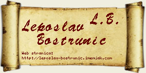 Leposlav Boštrunić vizit kartica
